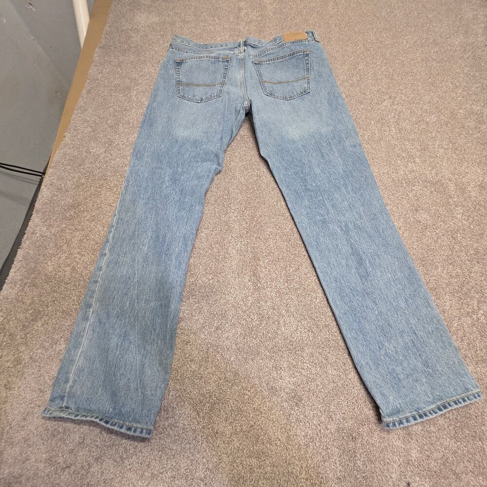 Abercrombie & Fitch A&F Classic Straight Jeans Men's 36x32 Light Wash Blue Denim